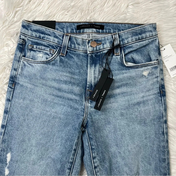 New J BRAND For Theory Adele Straight Mid-Rise Jeans Archive Destruct NWT 26 - Picture 5 of 14
